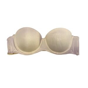 SO Intimates Beige Strapless Bra Padded Push-up Underwire, Size 36A